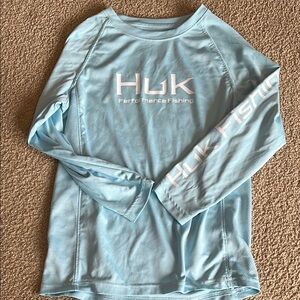 Huk Kids Light Blue Performance Fishing Shirt